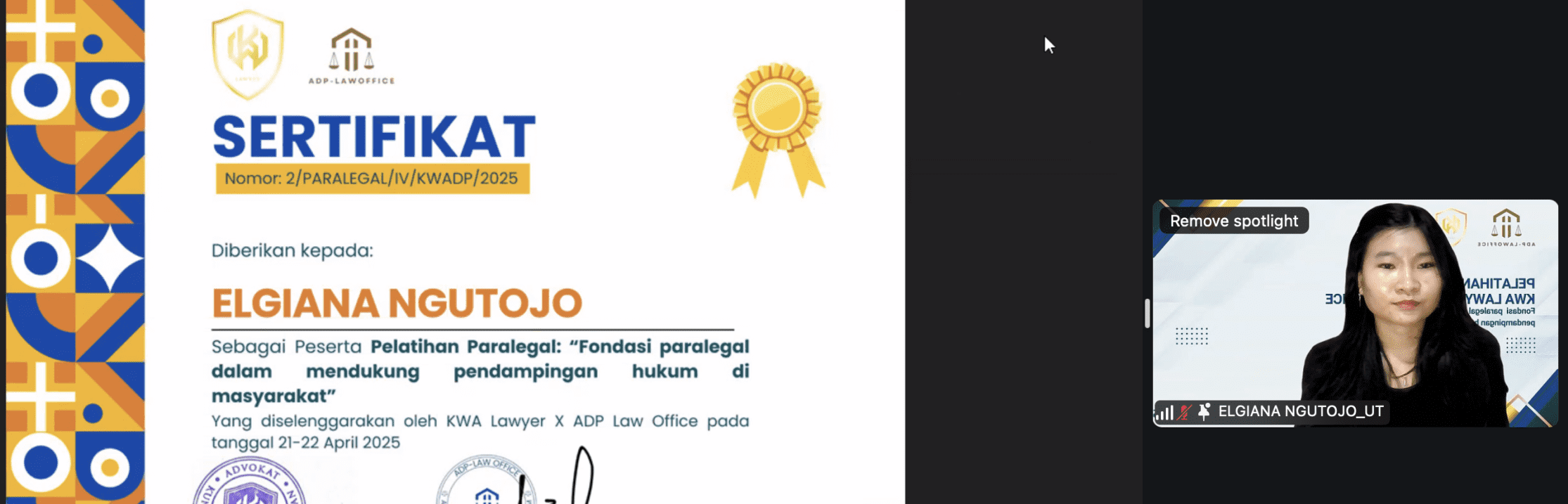 Pelatihan Paralegal 2025