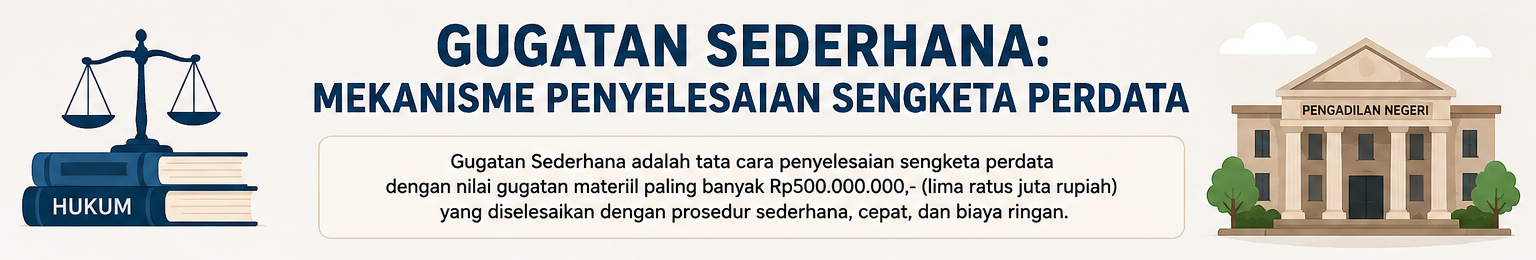 Gugatan Sederhana Mekanisme Penyelesaian